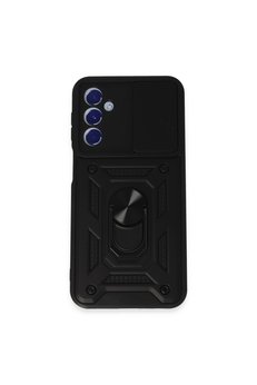 Evimdeyokyok Samsung Galaxy M34 5G Kılıf Pars Lens Yüzüklü Silikon - Siyah