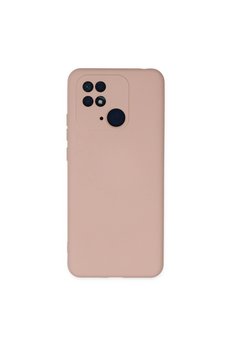 Evimdeyokyok Xiaomi Redmi 10C Kılıf Nano İçi Kadife Silikon - Pudra