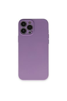 Evimdeyokyok Apple İphone 13 Pro Kılıf Nano İçi Kadife Silikon - Koyu Lila