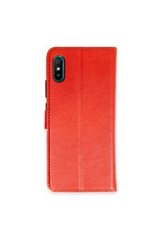 Evimdeyokyok Xiaomi Redmi 9A Kılıf Trend S Plus Kapaklı Kılıf - Kırmızı