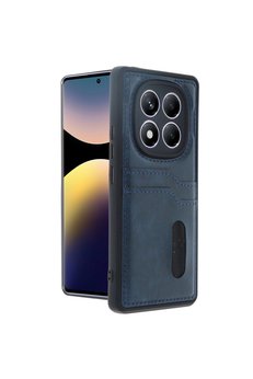 Evimdeyokyok Xiaomi Redmi Note 14 Pro 5G Kılıf Sara Kartvizitli Deri Kılıf - Lacivert