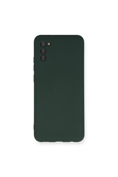 Evimdeyokyok Samsung Galaxy A03S Kılıf Nano İçi Kadife Silikon - Koyu Yeşil