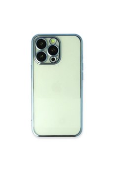 Evimdeyokyok Apple İphone 13 Pro Kılıf Razer Lensli Silikon - Açık Mavi