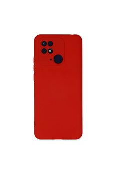 Evimdeyokyok Xiaomi Redmi 10C Kılıf Nano İçi Kadife Silikon - Kırmızı