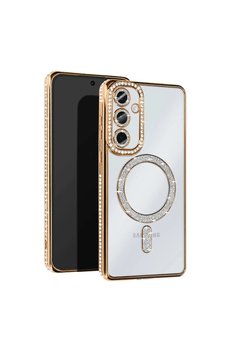 Evimdeyokyok Samsung Galaxy S25 Kılıf Joke Simli Magneticsafe Kılıf - Gold