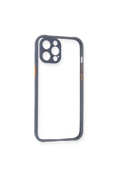 Evimdeyokyok Apple İphone 12 Pro Kılıf Miami Şeffaf Silikon - Gri