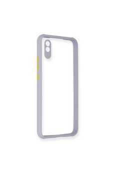 Evimdeyokyok Xiaomi Redmi 9A Kılıf Miami Şeffaf Silikon - Lila