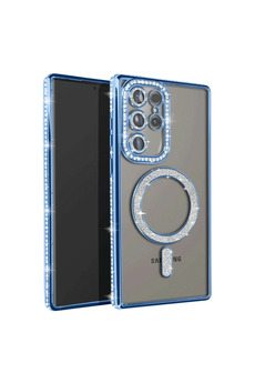 Evimdeyokyok Samsung Galaxy S23 Ultra Joke Simli Magneticsafe Kılıf - Mavi