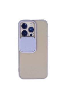 Evimdeyokyok Apple İphone 13 Pro Kılıf Palm Buzlu Kamera Sürgülü Silikon - Lila
