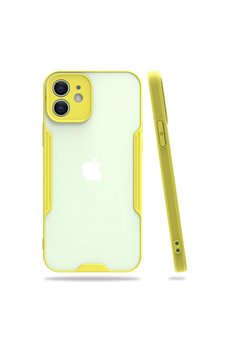 Evimdeyokyok Apple İphone 12 Kılıf Platin Silikon - Sarı