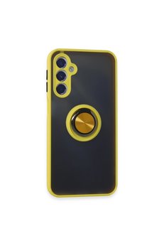 Evimdeyokyok Samsung Galaxy M34 5G Kılıf Montreal Yüzüklü Silikon Kapak - Sarı