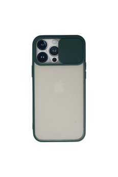 Evimdeyokyok Apple İphone 13 Pro Max Kılıf Palm Buzlu Kamera Sürgülü Silikon - Yeşil