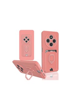 Evimdeyokyok Xiaomi Redmi 14C Kılıf Zuma Kartvizitli Yüzüklü Silikon - Pembe