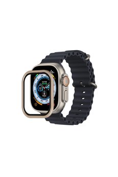 Evimdeyokyok Apple Watch Ultra 49Mm Alüminyum Kasa Cam Ekran Koruyucu - Gold