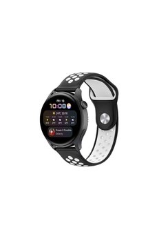Evimdeyokyok Watch 22Mm Spor Delikli Kordon - Siyah-Beyaz
