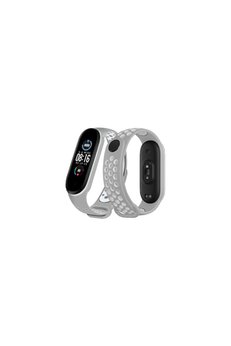 Evimdeyokyok Xiaomi Mi Band 4 Spor Delikli Kordon - Gri-Beyaz