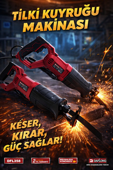 DAFLONG 2000W Bakır Sargılı Çift Bıçaklı Tilki Kuyruğu Testere Kemik Kesme Makinesi DFL-358