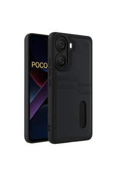Evimdeyokyok Xiaomi Poco X7 Pro Kılıf Sara Kartvizitli Deri Kılıf - Siyah