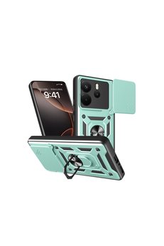 Evimdeyokyok Xiaomi Redmi Note 14 4G Pars Lens Yüzüklü Silikon - Yeşil
