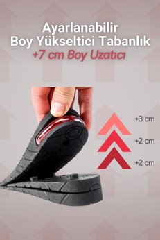 Dopar Boy Yükseltici Topuk Tabanlık 7 CM 1 Çift
