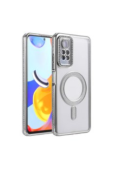 Evimdeyokyok Xiaomi Redmi Note 12 Pro 4G Joke Simli Magneticsafe Kılıf - Gümüş