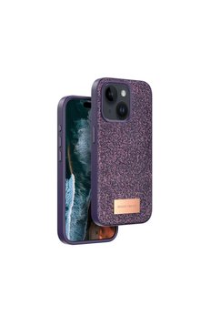 Evimdeyokyok Onegif Apple İphone 14 Bright Simli Kapak - Derin Mor