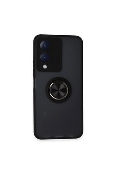 Evimdeyokyok Vivo Y17S Kılıf Montreal Yüzüklü Silikon Kapak - Siyah