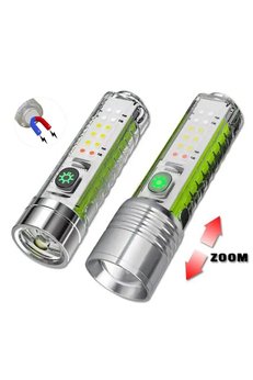 Evimdeyokyok 8 Fonksiyonlu Şarjlı Led Fener Yüksek Performanslı Güçlü Aydınlatma Sistemi Wt-609