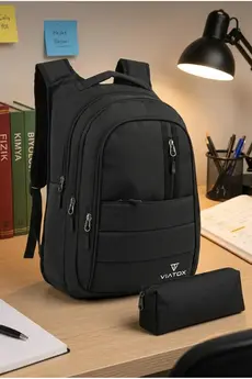 VIATOX LS-2022 Yarasa Çok Gözlü Geniş Hacimli Terletmeyen Ortopedik Sırt Destekli Lise Ortaokul Okul Çantas