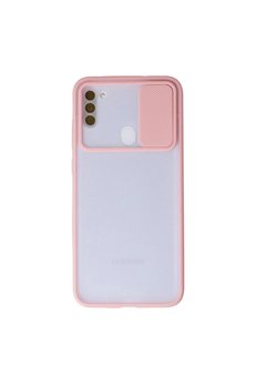 Evimdeyokyok Samsung Galaxy A11 Kılıf Palm Buzlu Kamera Sürgülü Silikon - Pembe