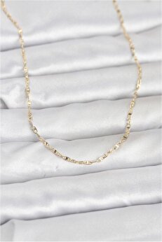 Butik Cm 14K Gold Renk Gemici Zincir Model 60 Cm Kadın Kolye