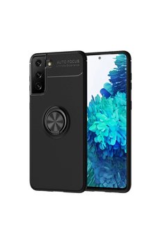 Evimdeyokyok Samsung Galaxy S21 Plus Kılıf Range Yüzüklü Silikon - Siyah