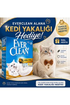 Ever Clean Litterfree Paws Patilere Yapışmayan Kedi Kumu 10 Lt Kedi Yakalığı Hediye