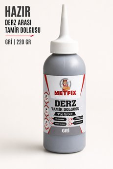 METFİX GRİ 220 Gr Hazır Derz Arası Tamir Dolgusu Fayans Seramik Mermer Yenileyici Yenileme Dolgu