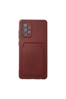 Ethab Ticaret Glb-Stl41414 Samsung Galaxy A72 Kılıf Kelvin Kartvizitli Silikon - Bordo