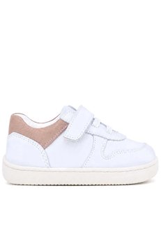 Ortopedikalrakerplus R840-Benpu Bob Beyaz Nubuk Pudra % 100 Deri Bebek Sneaker Ayakkabı