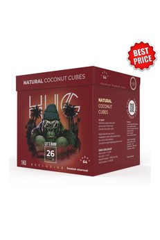 HUG Coal 26 mm %100 Doğal Hindistan Cevizi Nargile Kömürü 1 kg