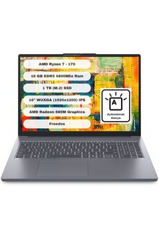 LENOVO Ideapad Slim 3 16ARP10 Amd Ryzen 7 170 16GB 1TB SSD 16" Wuxga IPS 60Hz Freedos 83K80084TR