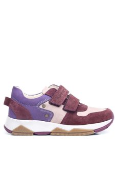 Ortopedikal 3880 Rakerplus Hakiki Deri Bordo Pembe Mor Çocuk Sneakers Spor Ayakkabı Cırtlı