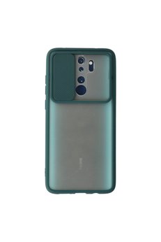 Evimdeyokyok Xiaomi Redmi Note 8 Pro Kılıf Palm Buzlu Kamera Sürgülü Silikon - Yeşil