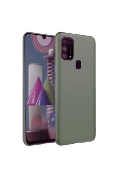 Evimdeyokyok Samsung Galaxy M31 Kılıf Nano İçi Kadife Silikon - Koyu Yeşil