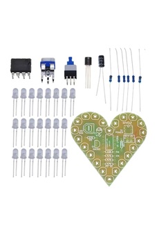 Devre Dünyası DC 4-6V Kalp Şeklinde Yanıp Sönen Led Işık Kendin Yap Hobi Devresi DIY Lehimleme Kiti Demonte(Montes