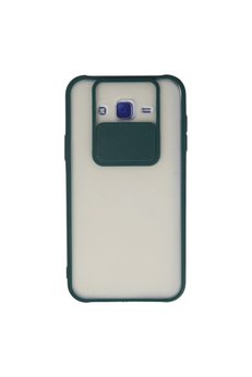 Evimdeyokyok Samsung Galaxy J7 Kılıf Palm Buzlu Kamera Sürgülü Silikon - Yeşil