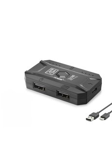 Evimdeyokyok M1 Pro Mobil Oyun Klavye Mouse Dönüştürücü Adaptör Bluetooth 5.0 Type-C Siyah