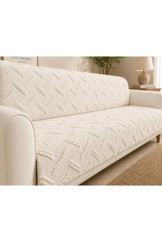 SYCAMORE HOME Premium Şönil Koltuk Örtüsü 175x215 cm Çekyat Örtüsü Kaymaz Yıkanabilir Jakarlı