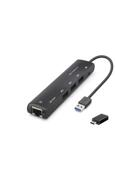Evimdeyokyok Usb Type-C 3.2 Gen1 Hub Gigabit Lan 4 Port 5 Gbps Siyah Hdx7897