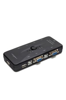 Evimdeyokyok Vga Usb Kvm Switch 4 In 1 Out + 4 Port Usb Console - Siyah Hd230