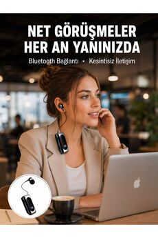 Ethab Giyim Dijital Göstergeli Bluetooth Kulaklık – Klipsli Ve Şık Tasarım Yeni Nesil