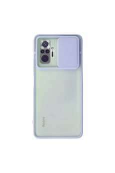 Evimdeyokyok Xiaomi Redmi Note 10 Pro Kılıf Palm Buzlu Kamera Sürgülü Silikon - Lila