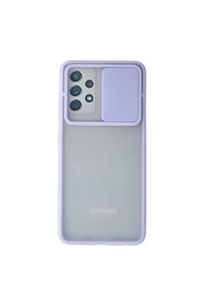 Evimdeyokyok Samsung Galaxy A72 Kılıf Palm Buzlu Kamera Sürgülü Silikon - Lila